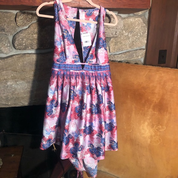 Free People NWT silky halter backless dress L - Picture 2 of 8